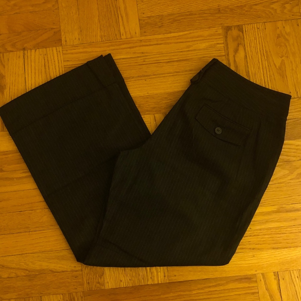 Wide-leg, pinstripe pants